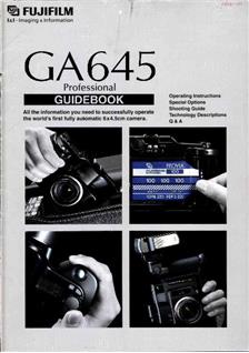 Fujifilm GA 645 manual. Camera Instructions.